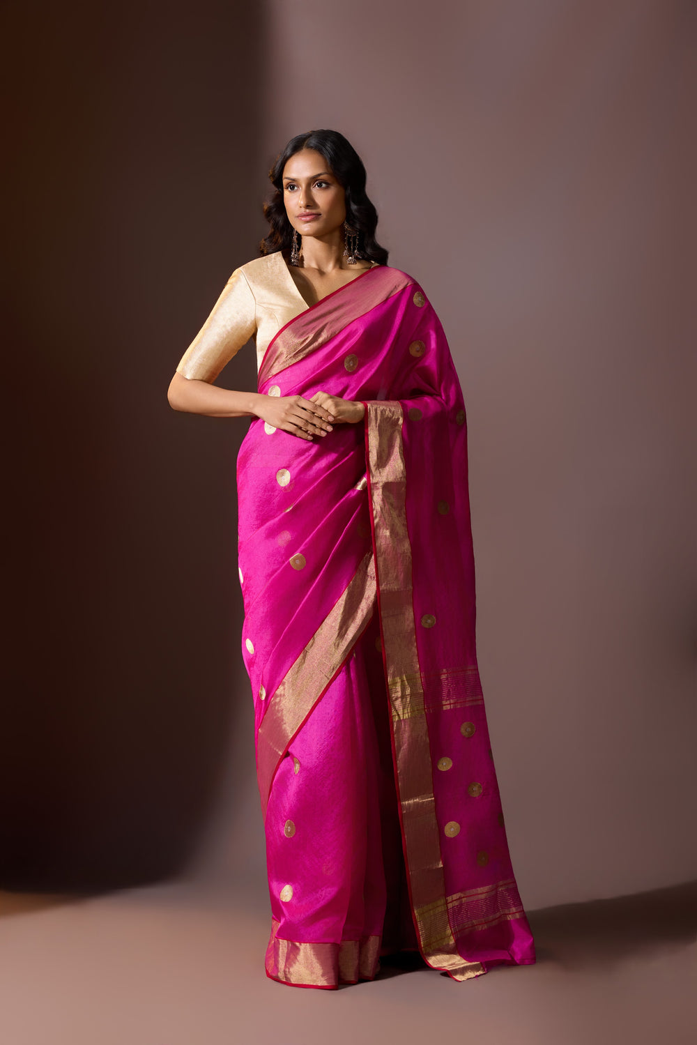 Peony Chanderi Saree