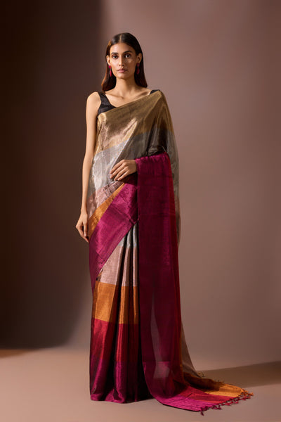 Sunset Ombre Chanderi Saree