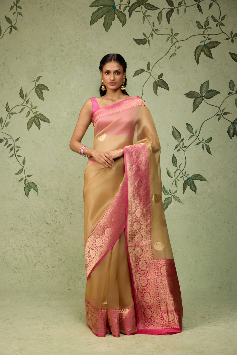 Gilded Rose Banarasi Saree
