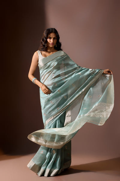 Mint Chanderi Saree