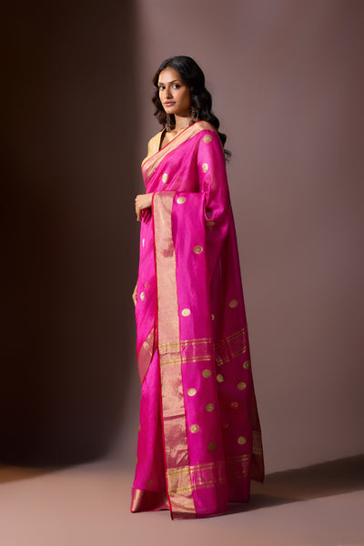 Peony Chanderi Saree