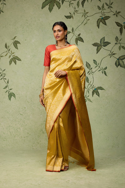 Antique Gold Banarasi Saree