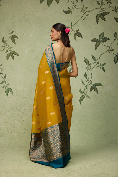 Turmeric Banarasi Saree