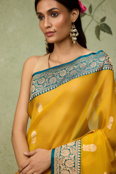 Turmeric Banarasi Saree