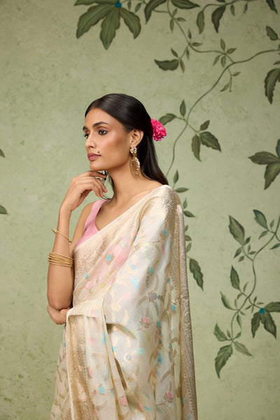 Pearl Banarasi Saree