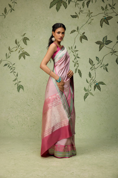 Rose Quartz Banarasi Saree