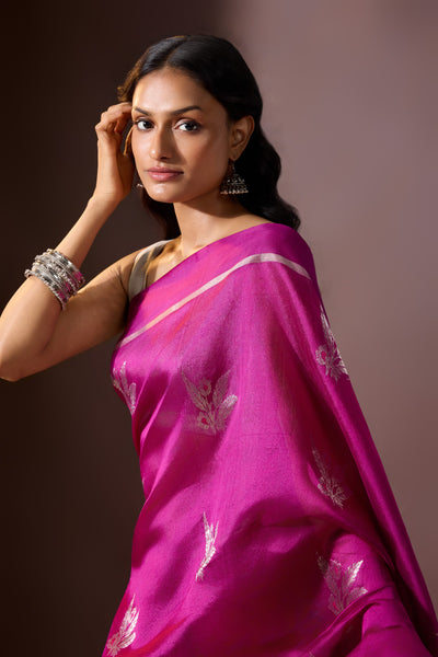 Orchid Chanderi Saree