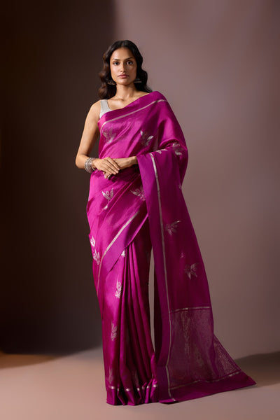 Orchid Chanderi Saree