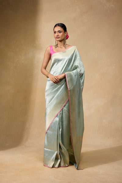 Celadon Banarasi Saree
