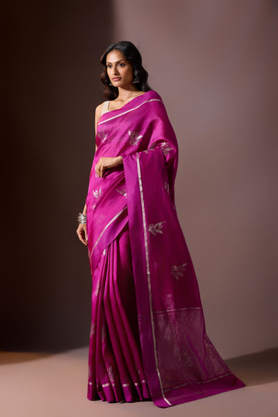 Orchid Chanderi Saree
