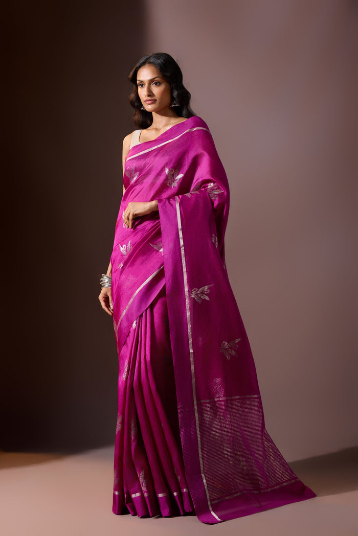 Orchid Chanderi Saree