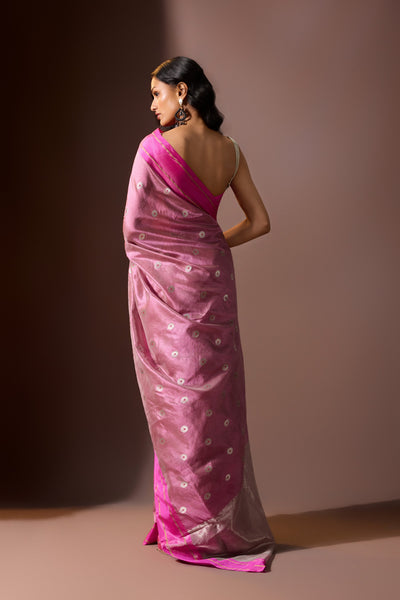 Dusty Rose Chanderi Saree
