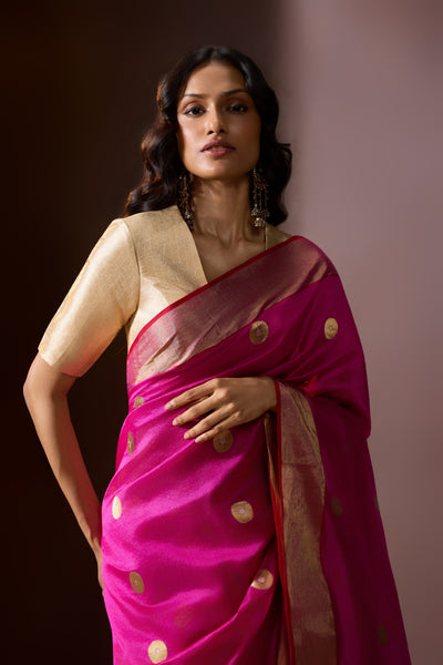 Peony Chanderi Saree