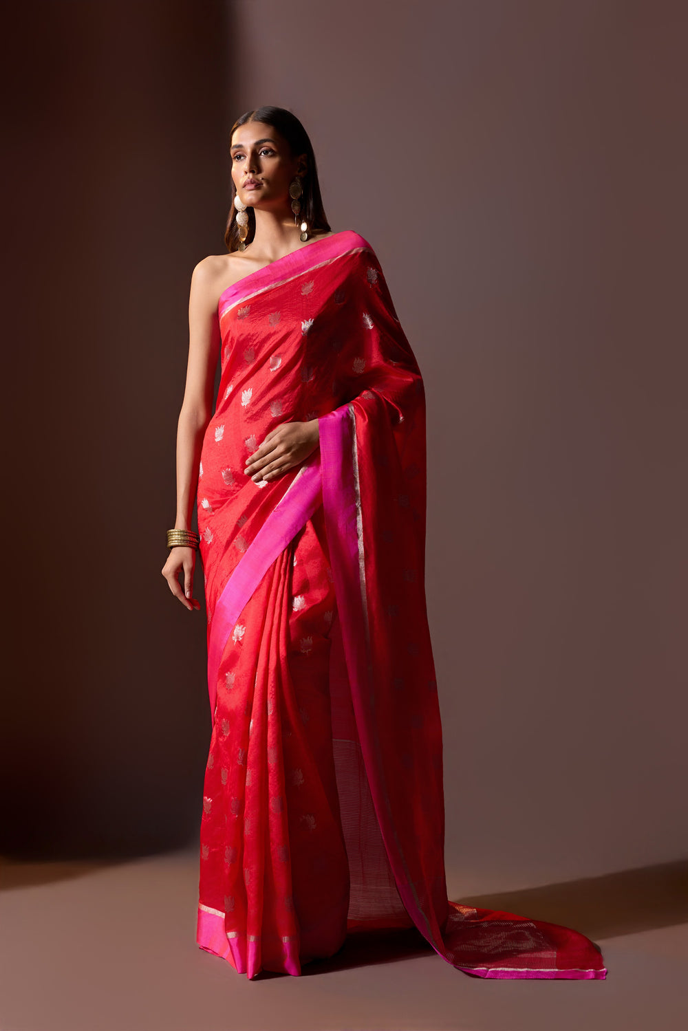 Vermilion Chanderi Saree