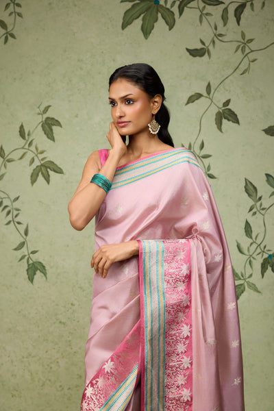 Rose Quartz Banarasi Saree