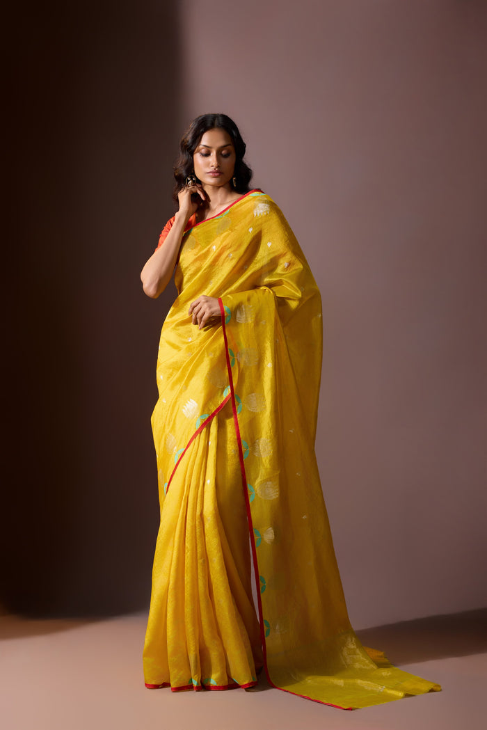 Saffron Chanderi Saree