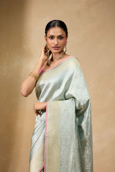 Celadon Banarasi Saree