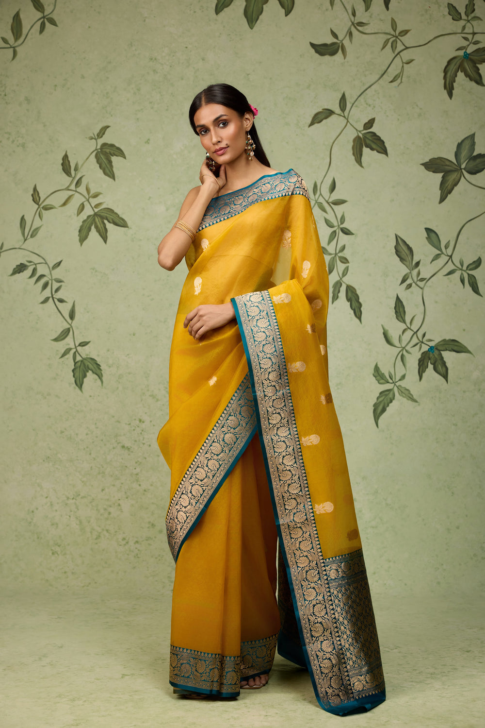 Turmeric Banarasi Saree