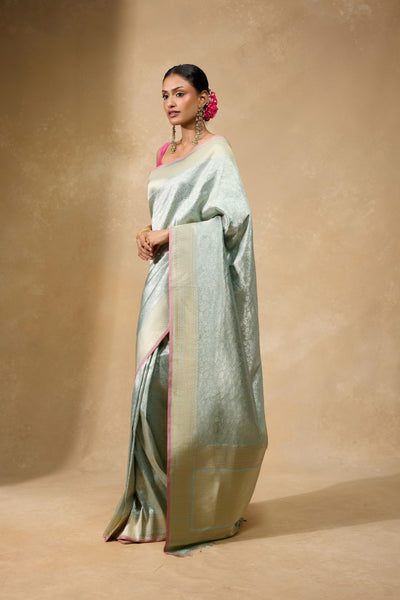 Celadon Banarasi Saree
