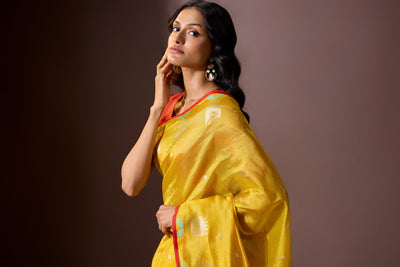 Saffron Chanderi Saree