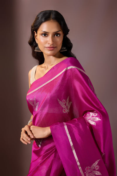 Orchid Chanderi Saree
