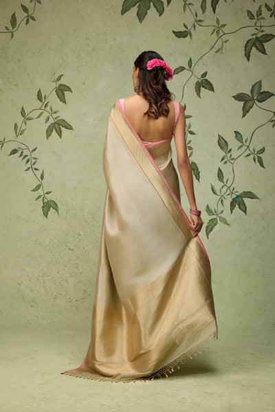 Champagne Banarasi Saree