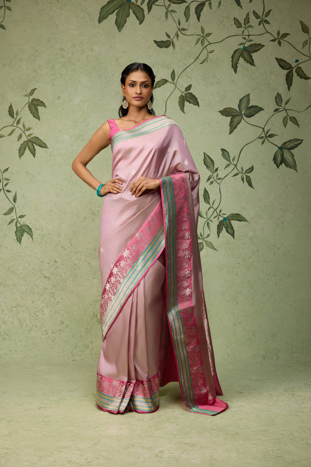 Rose Quartz Banarasi Saree