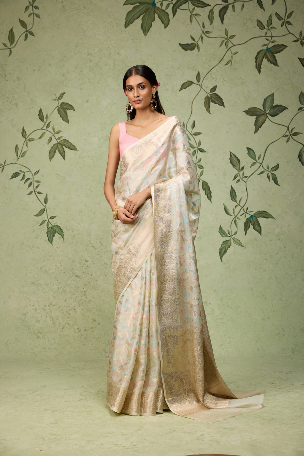 Pearl Banarasi Saree