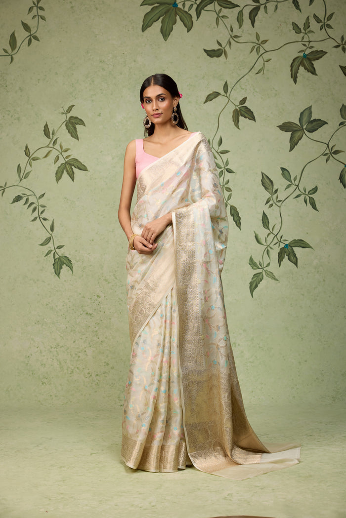 Pearl Banarasi Saree