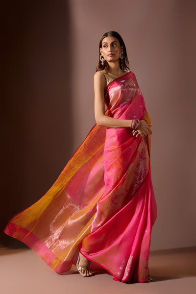 Coral Chanderi Saree