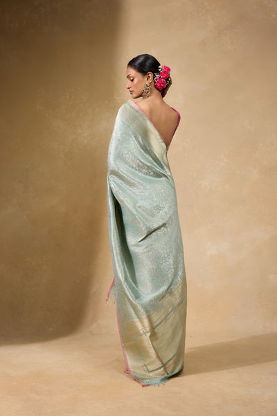 Celadon Banarasi Saree