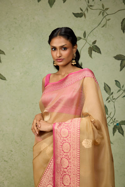 Gilded Rose Banarasi Saree