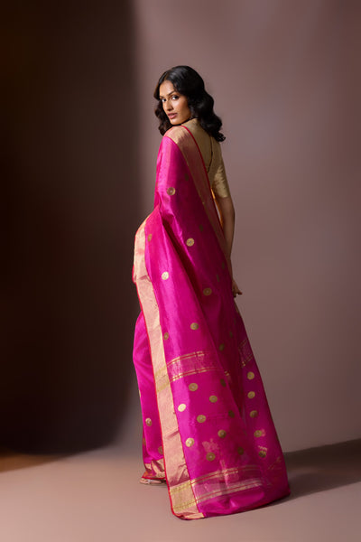 Peony Chanderi Saree