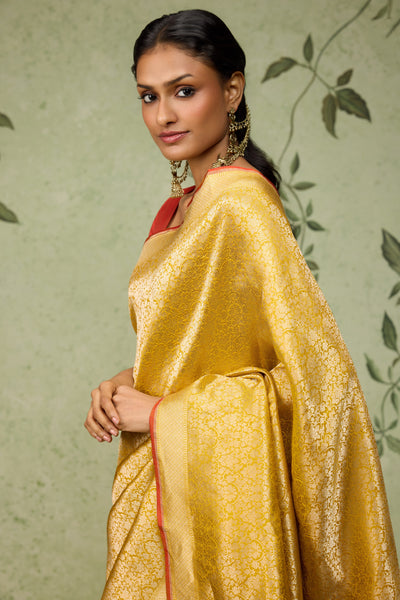 Antique Gold Banarasi Saree